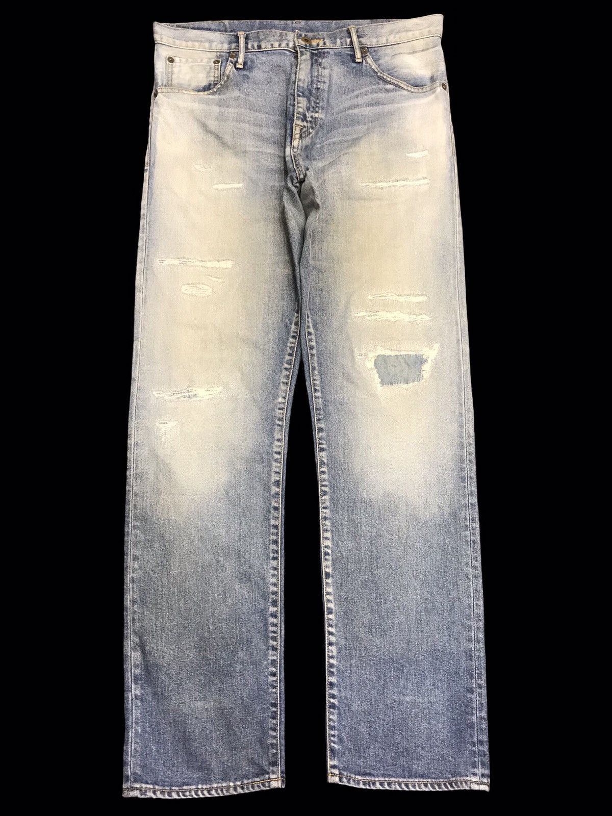 Japan Blue 💥ARCHIVAL💥JAPAN BLUE Craftman Palm Distressed Denim F130 Size US 34 / EU 50 - 1 Thumbnail