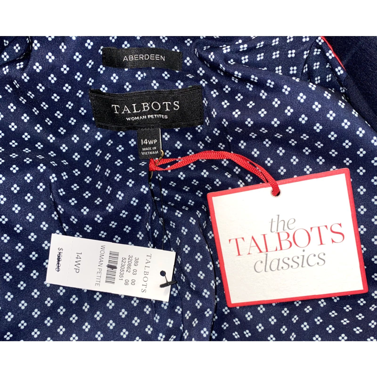 Talbots Talbots Womens Navy Blue Single Button Sport Coat Size 14 NWT Size XL / US 12-14 / IT 48-50 - 5 Thumbnail