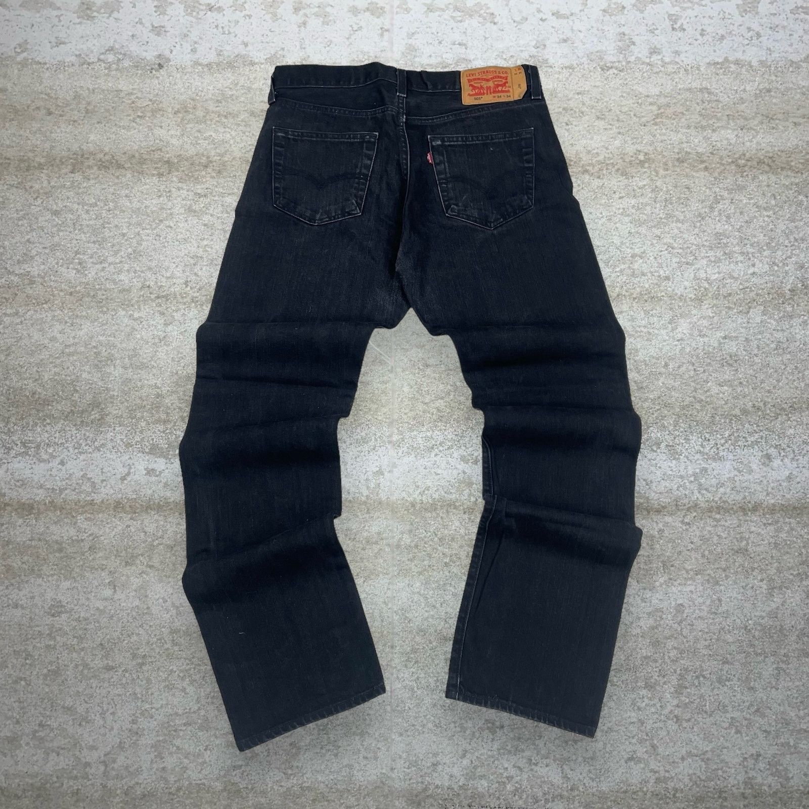 Levi's × Vintage Levis Jeans 501 Straight Fit Jet Black Wash Denim Button Fly Size US 34 / EU 50 - 1 Thumbnail