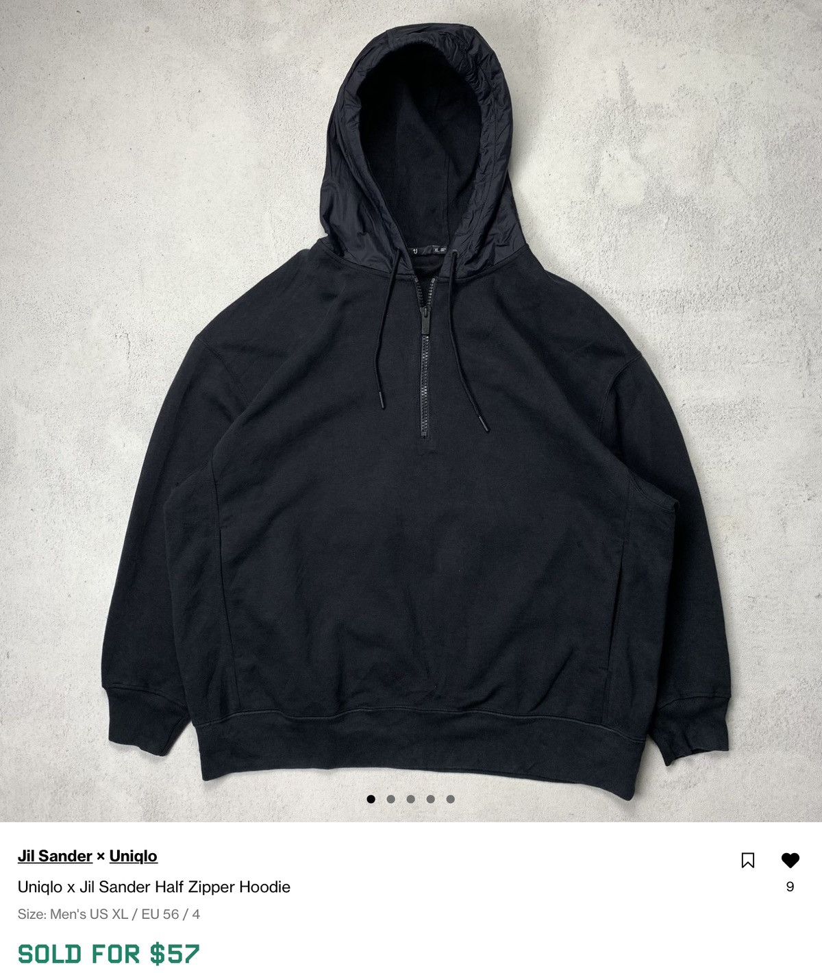 Jil Sander × Uniqlo Uniqlo x Jil Sander Half Zipper Hoodie Size US L / EU 52-54 / 3 - 12 Thumbnail