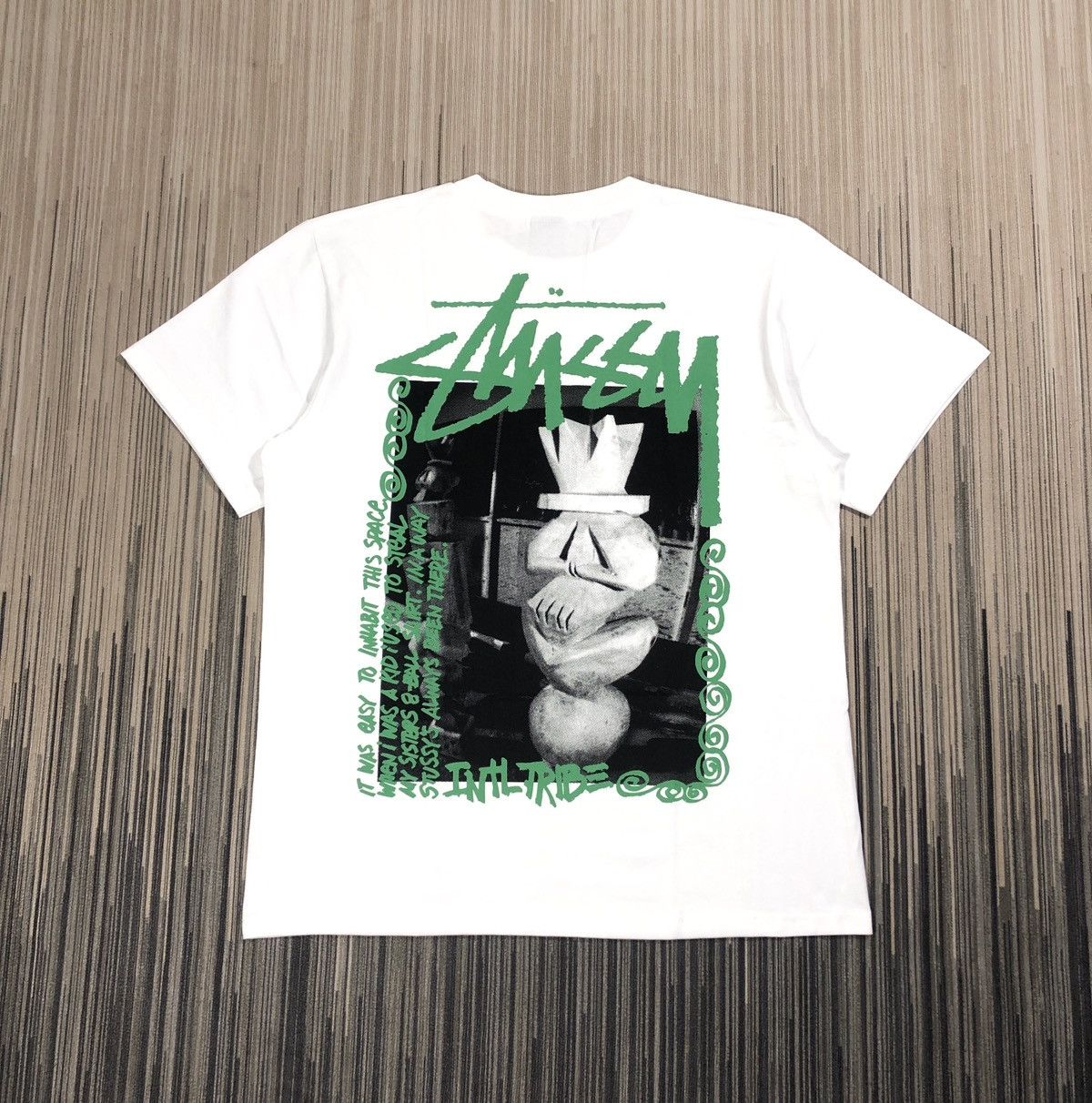 image of Stussy Tiki Tee in White, Men's (Size Large)