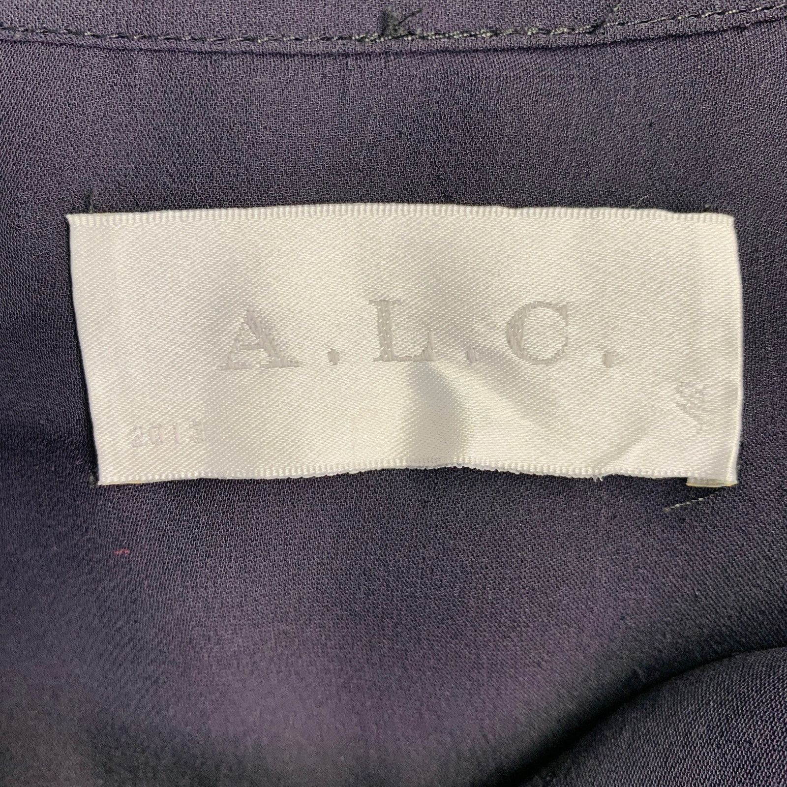 A.L.C. A.L.C. Size L Black Hidden Buttons Collarless Blouse Size L / US 10 / IT 46 - 6 Thumbnail