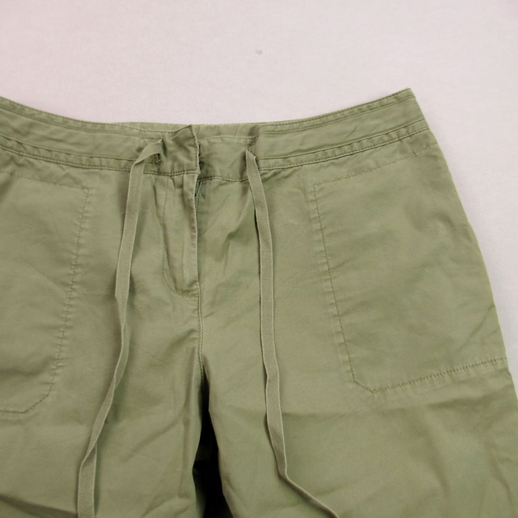 J. Jill J. Jill Pants Womens 10 Stretch Capri Green Outdoors Casual Lightweight Size 32" / US 10 / IT 46 - 2 Thumbnail