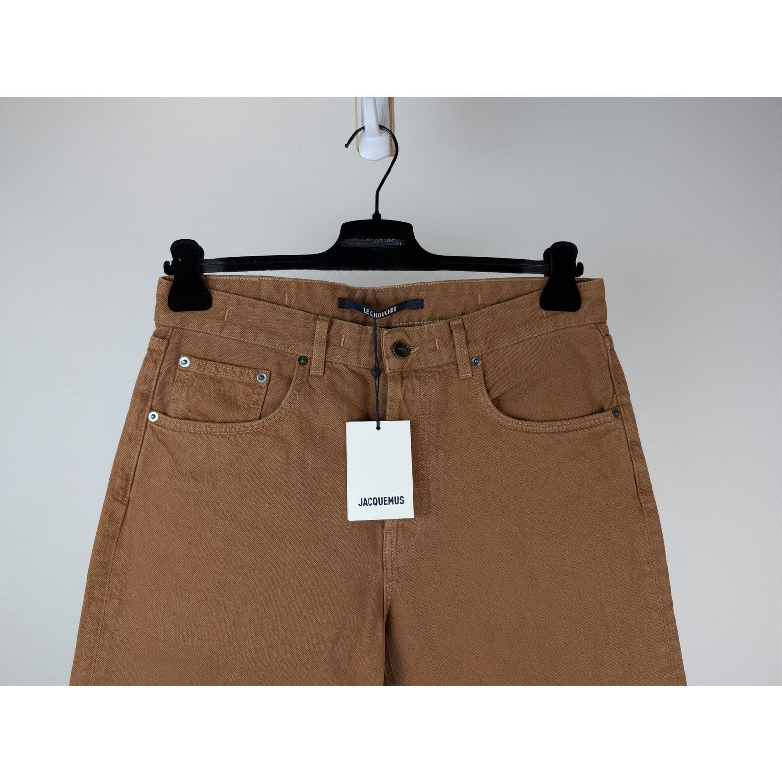 Jacquemus o1rshd1 Le de Nîmes Straight-Leg Denim Jeans Camel / Beige Size US 32 / EU 48 - 3 Thumbnail
