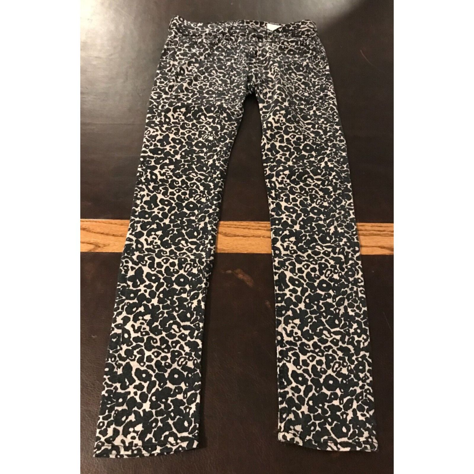 Rag & Bone Rag & Bone Skinny Amoeba Black/Brown Leopard Mid Rise Jeans Size 27" / US 4 / IT 40 - 1 Thumbnail