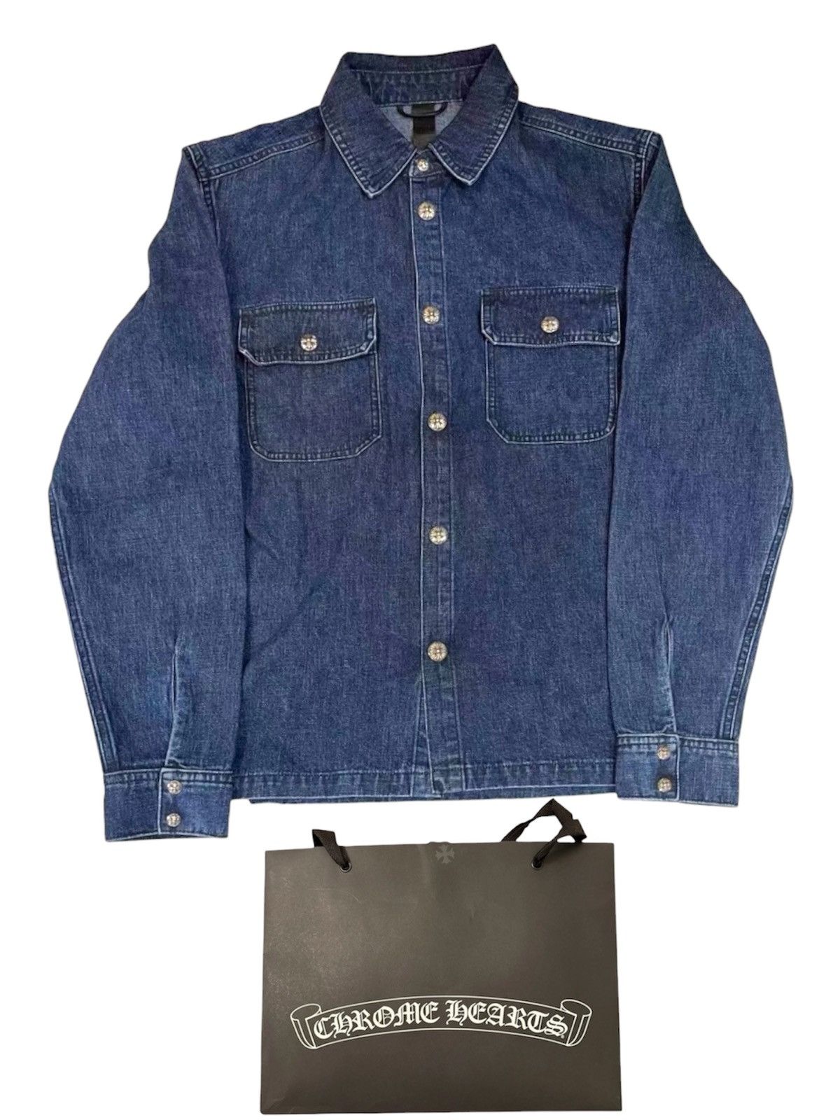 Chrome Hearts Chrome Hearts M Work Dog Blue Denim Shirt Jacket Size US M / EU 48-50 / 2 - 1 Thumbnail