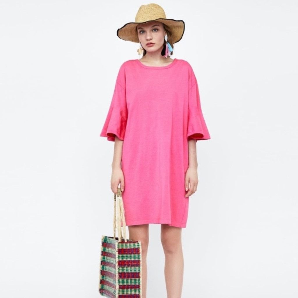 Zara Zara Ruffle Sleeve Dress Size S / US 4 / IT 40 - 1 Thumbnail