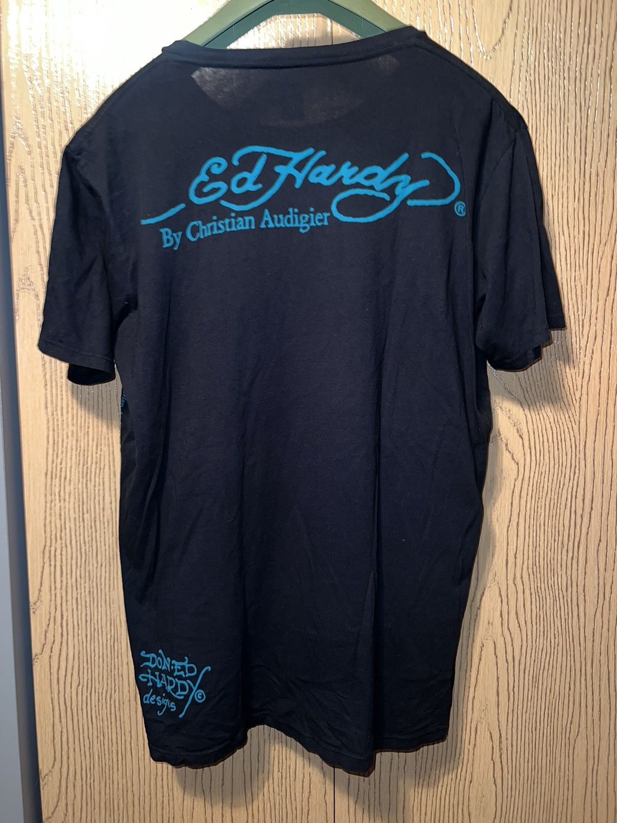 Christian Audigier × Ed Hardy × Vintage Vintage Ed Hardy Devil Women Swarovski Tee Sz L Size US L / EU 52-54 / 3 - 7 Thumbnail