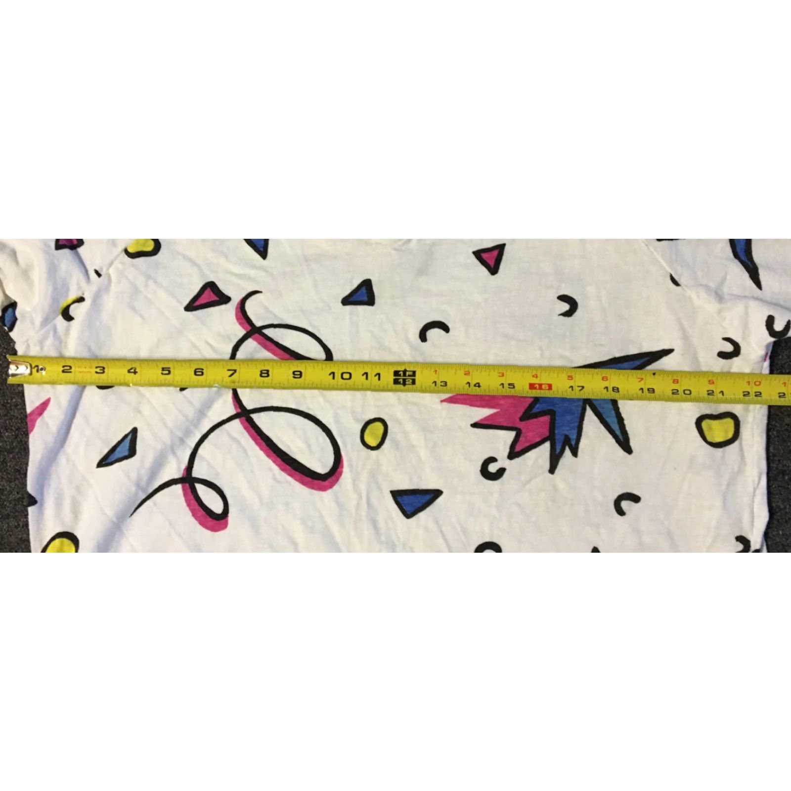 Vintage Vtg 90s Pop Art All Over Print Cropped Shirt L Abstract Vaporwave USA Grunge 80s Size L / US 10 / IT 46 - 7 Thumbnail