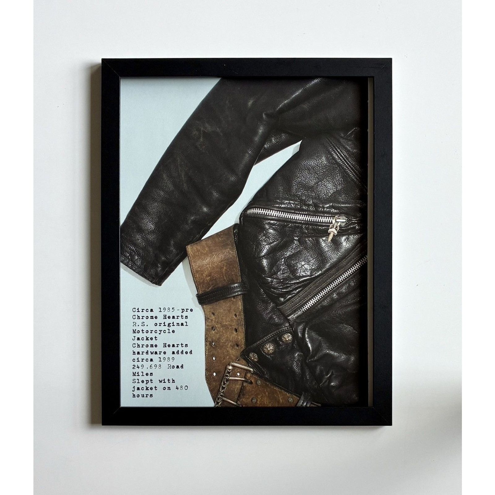 Chrome Hearts × Japanese Brand × Vintage Chrome Hearts motorcycle jacket Framed poster 9x11 Size ONE SIZE - 1 Thumbnail