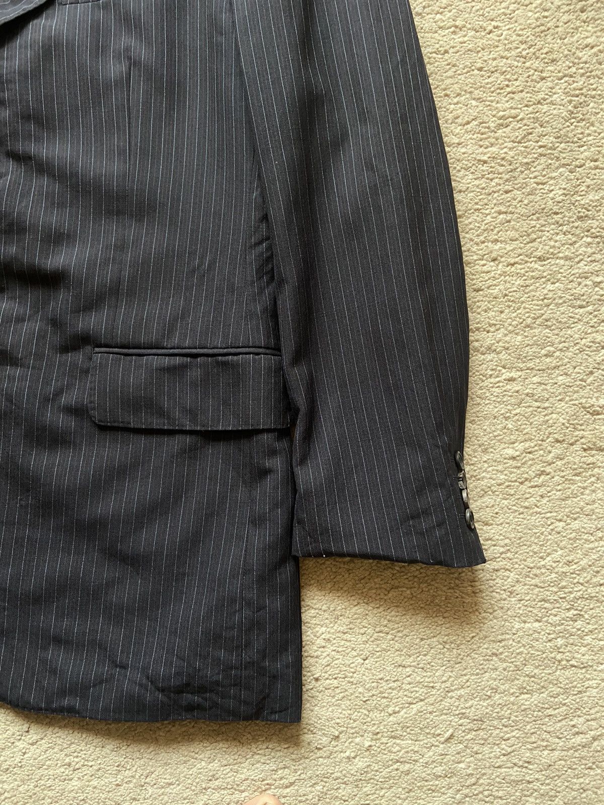 Burberry Vintage Burberry London Stripe 3 Button Blazer Jacket Size 40R - 7 Thumbnail