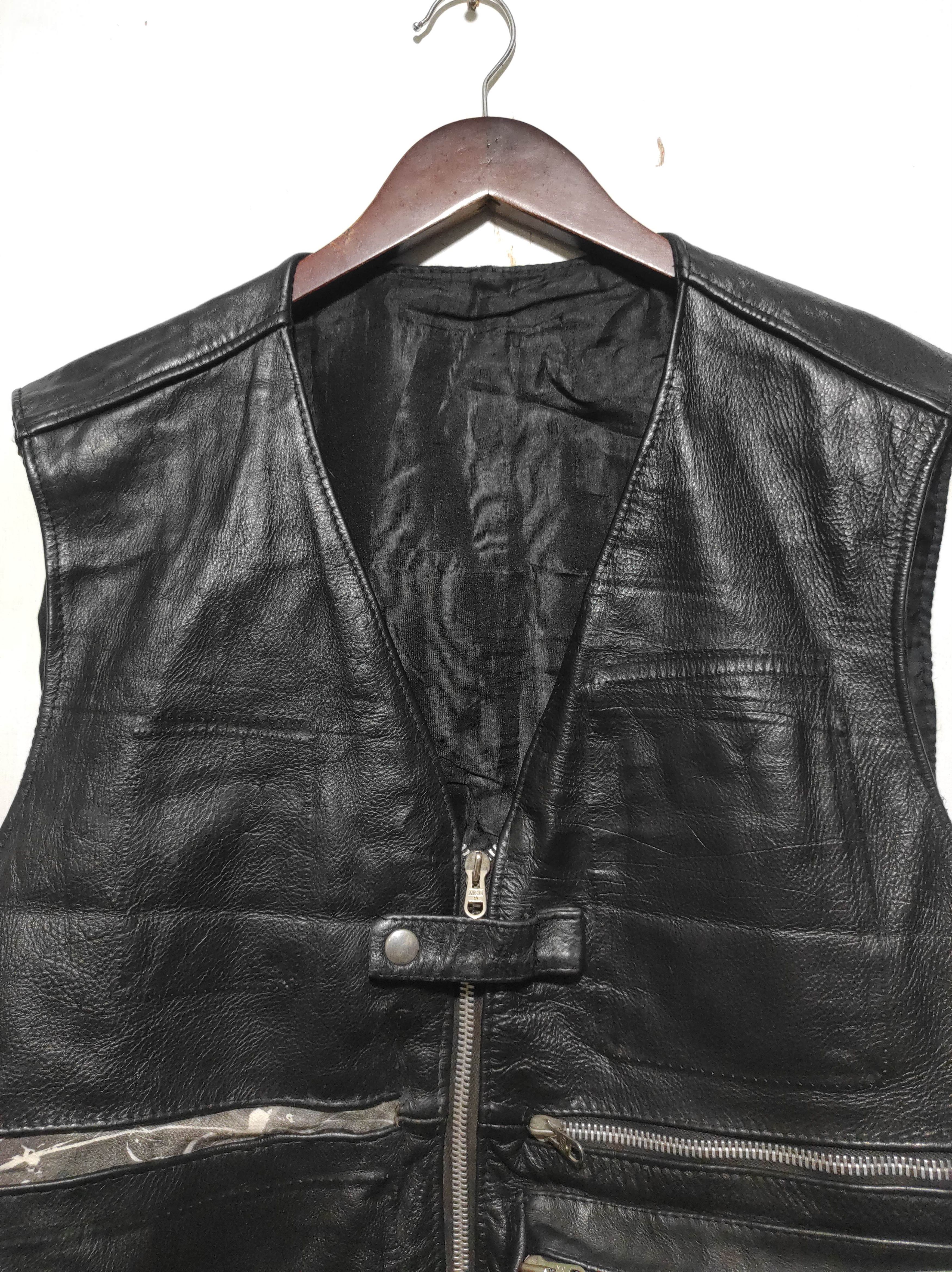 Leather Vintage Overpell Motorcycle Leather Vest Jacket Size US L / EU 52-54 / 3 - 3 Thumbnail