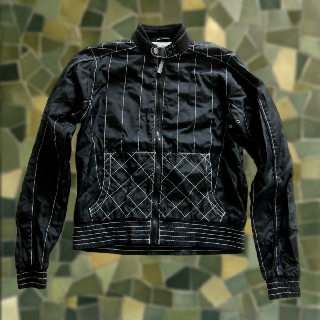 Vintage I. Spiewak & Sons. INC Nylon Black Quilted Rain Windbreaker Biker Moto Jacket XS Size XS / US 0-2 / IT 36-38 - 1 Thumbnail