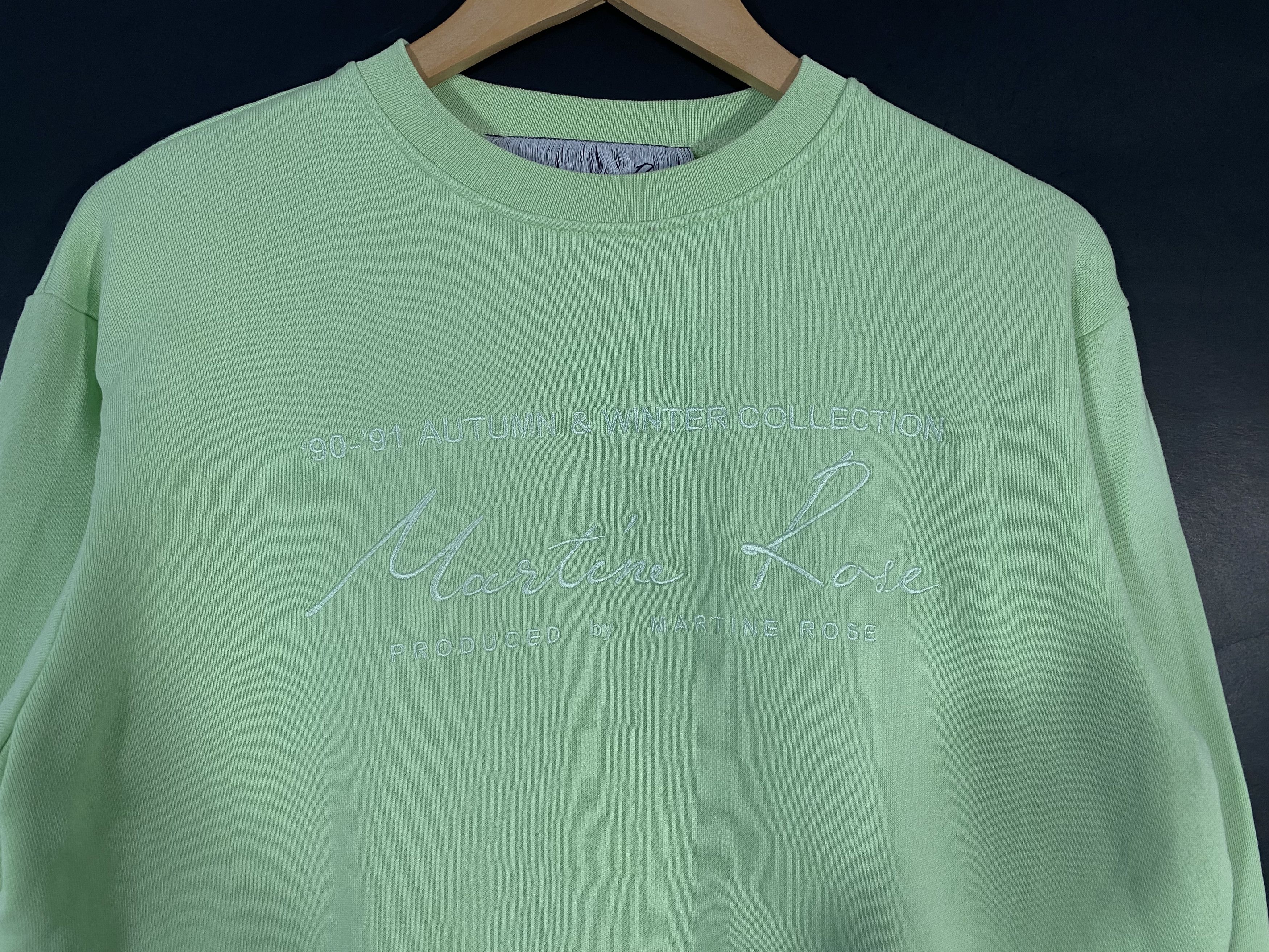 Martine Rose Martine Rose SS19 Embroidered Logo Crewneck Pistachio Size US XS / EU 42 / 0 - 3 Thumbnail