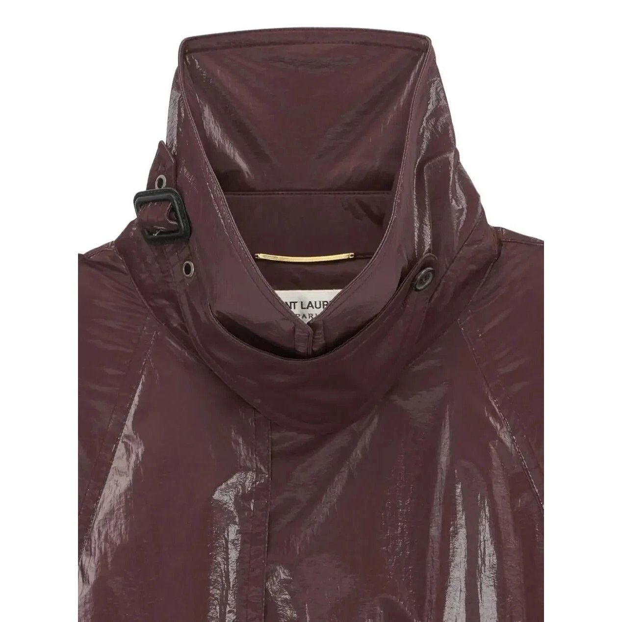 Saint Laurent Paris o1rshd1 Trench Cape in Nylon Coat in Burgundy Size US L / EU 52-54 / 3 - 4 Thumbnail