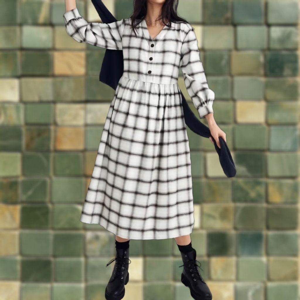 Madewell Madewell Flannel Button-Front Midi Dress Women XS 2 Cream Shirt Dress Size XS / US 0-2 / IT 36-38 - 1 Thumbnail