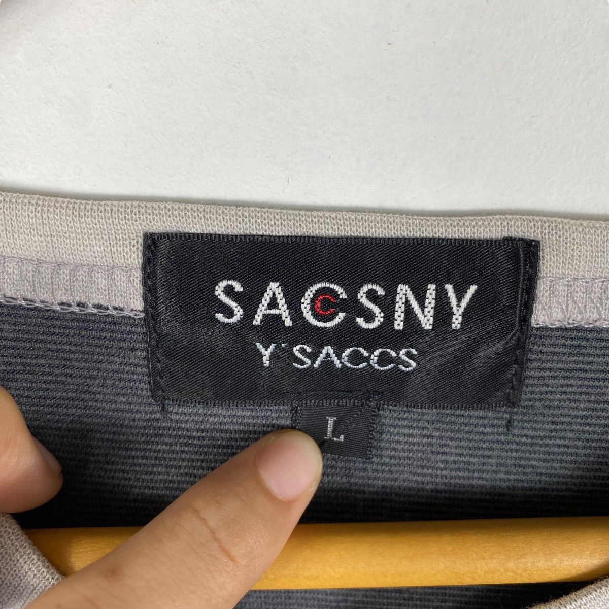 Yohji Yamamoto SACSNY Y'SACCS By Yohji Yamamoto Small Logo Faded Tee Shirt Size US L / EU 52-54 / 3 - 6 Thumbnail