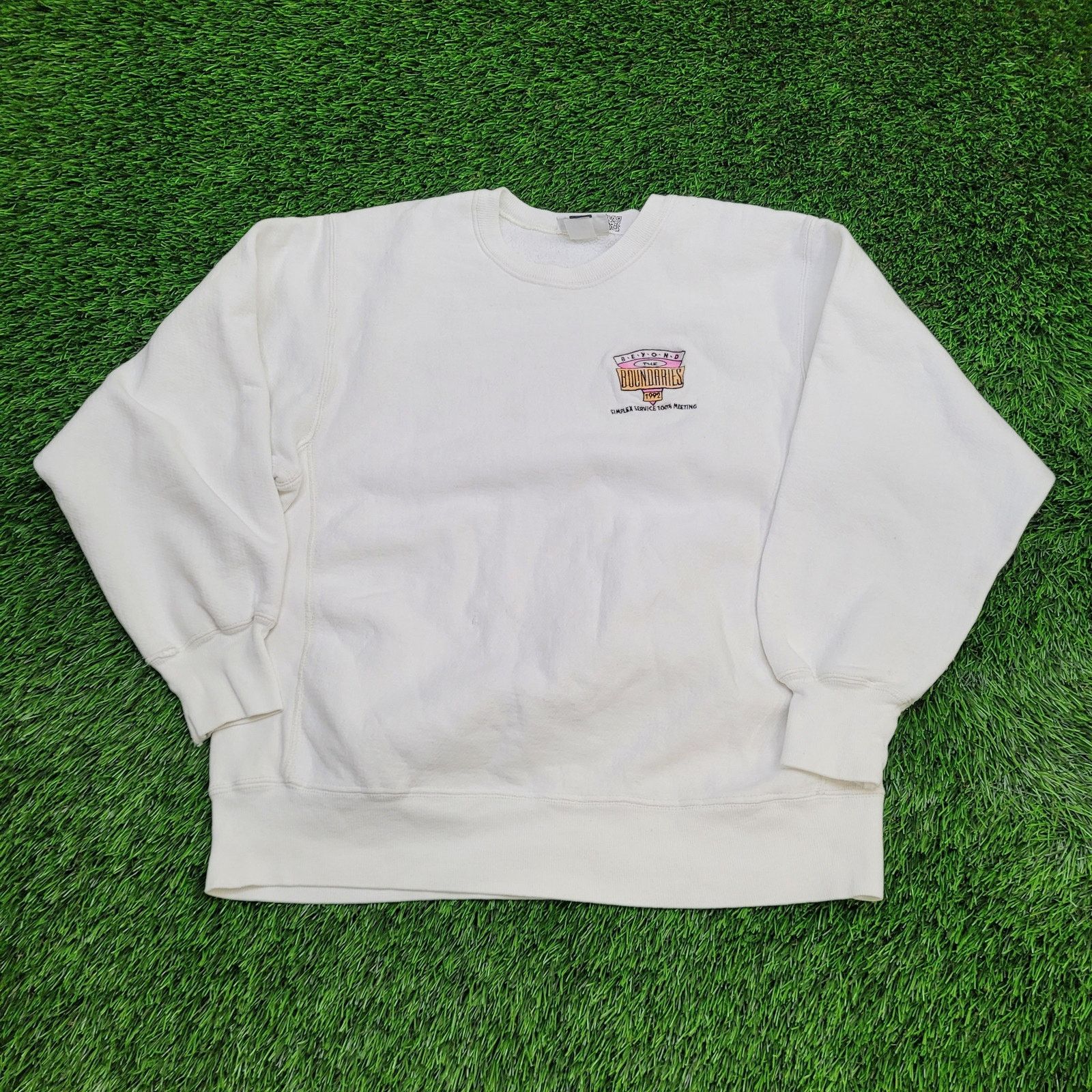 Lee Vintage 1992 Boundaries Sweatshirt Womens XL 23x25 USA Size XL / US 12-14 / IT 48-50 - 1 Thumbnail