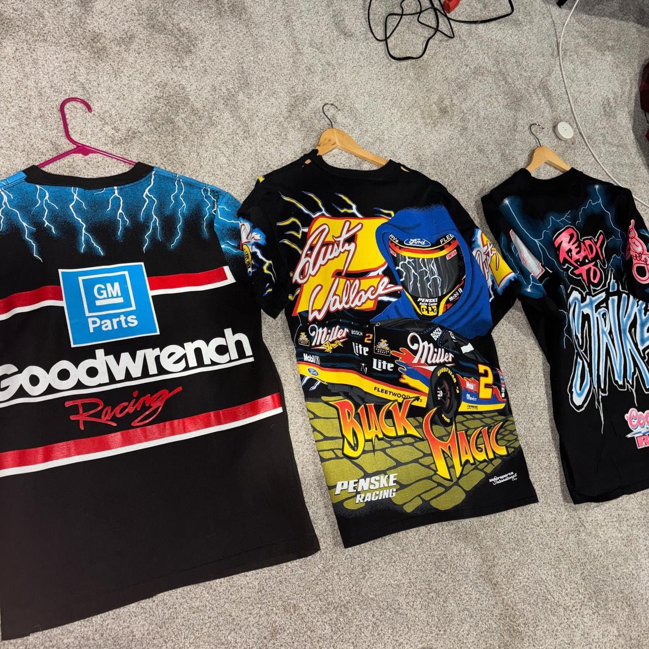 Vintage Vintage 90’s Lightning thunder Nascar dry rot tee bundle Size US L / EU 52-54 / 3 - 4 Thumbnail