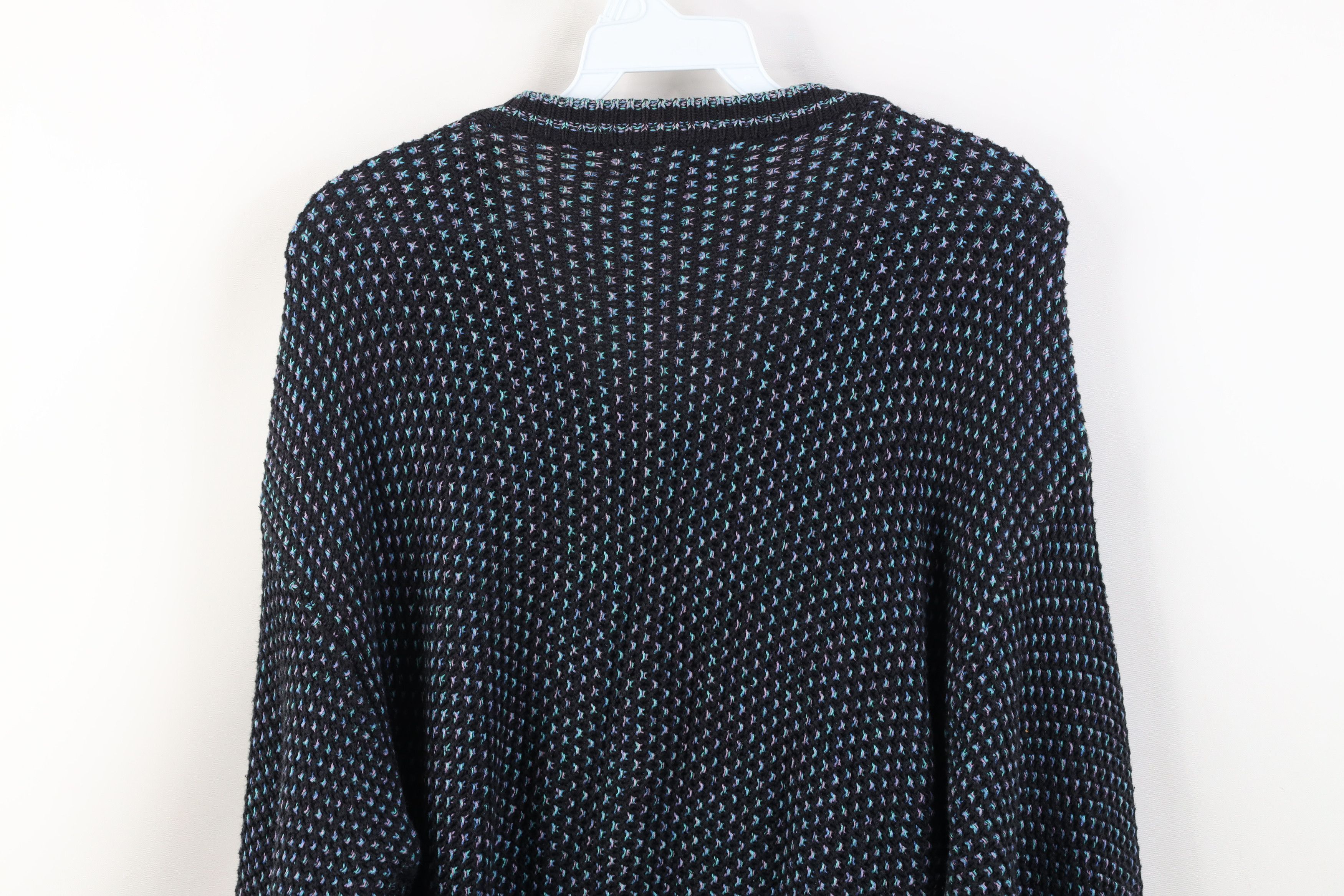 Vintage Vintage 90s Streetwear Fleck Thermal Ribbed Knit Sweater Size US L / EU 52-54 / 3 - 12 Thumbnail