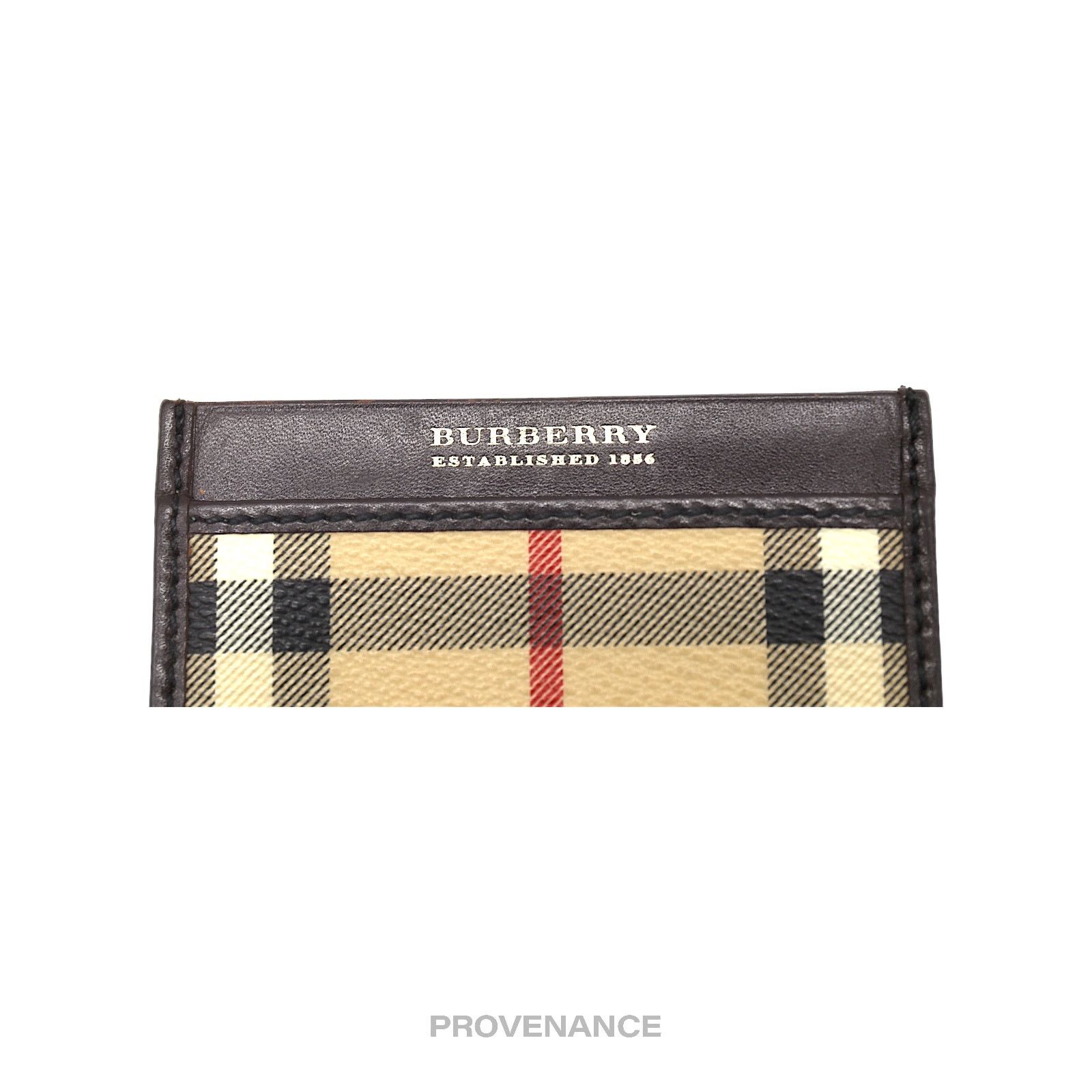 Burberry 🔴 Burberry Check Card Holder Wallet - Nova Check Chocolate Size ONE SIZE - 5 Thumbnail