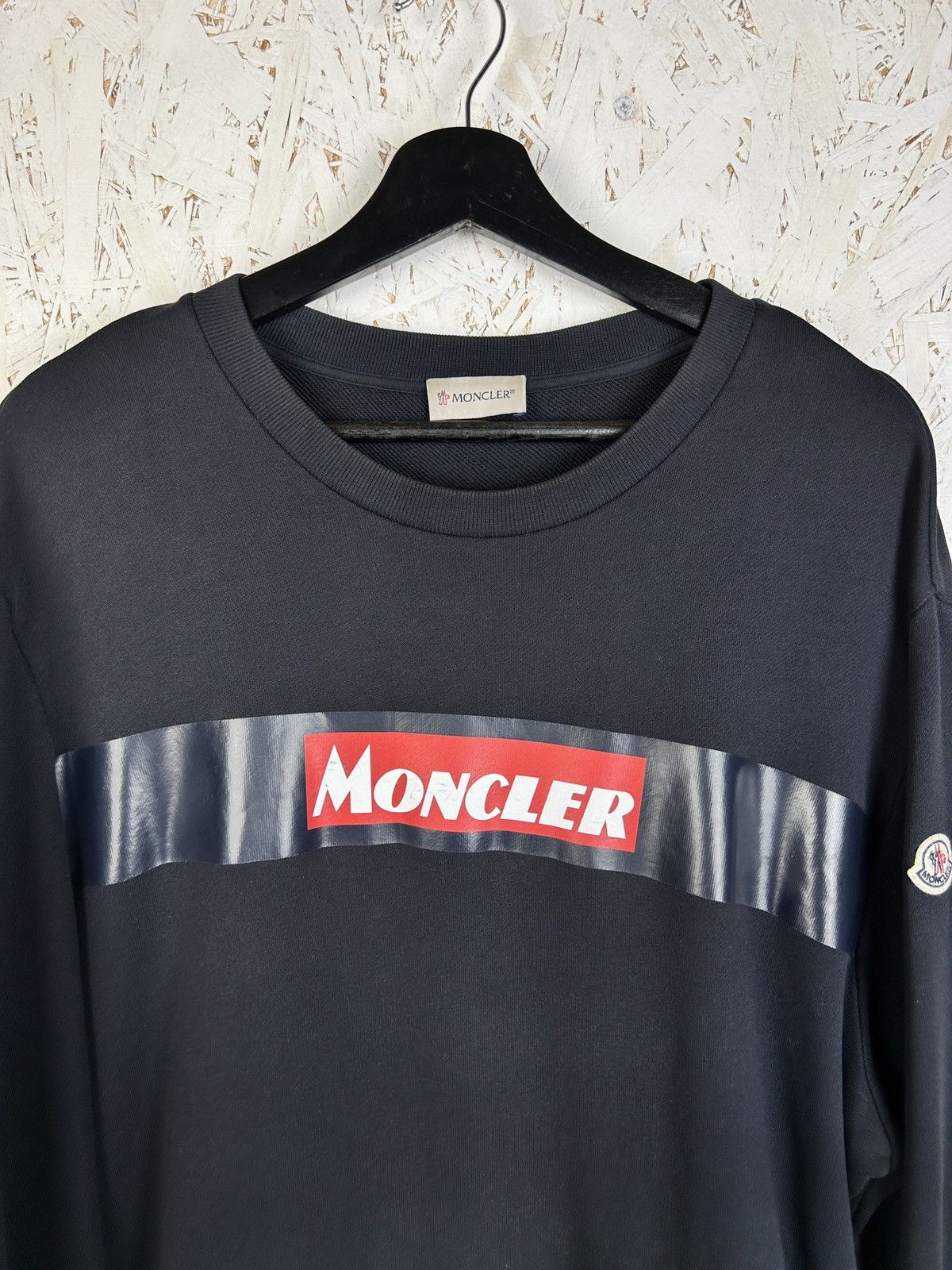 Moncler Moncler Logo Print Crewneck Sweatshirt Blue XXL Size US XXL / EU 58 / 5 - 2 Thumbnail