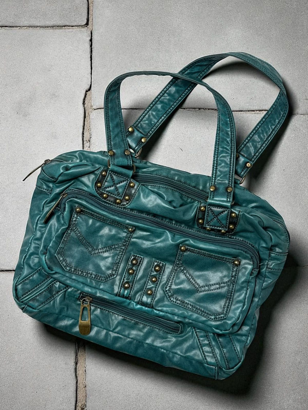 if six was nine レザーバッグ ジャンク品 激レア y2k If Six Was Nine Vintage avant garde leather bag if6was9 hysteric
