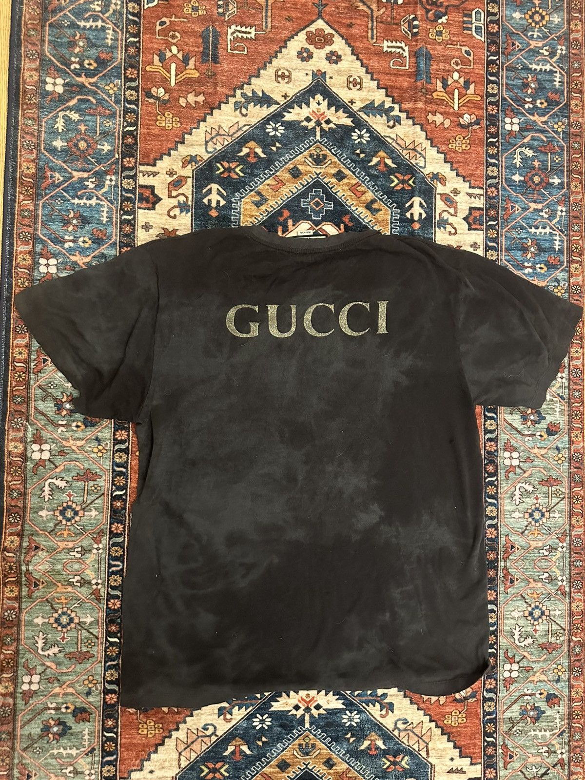 Gucci Men's Black AC/DC Printed T-shirt Size US XL / EU 56 / 4 - 5 Thumbnail