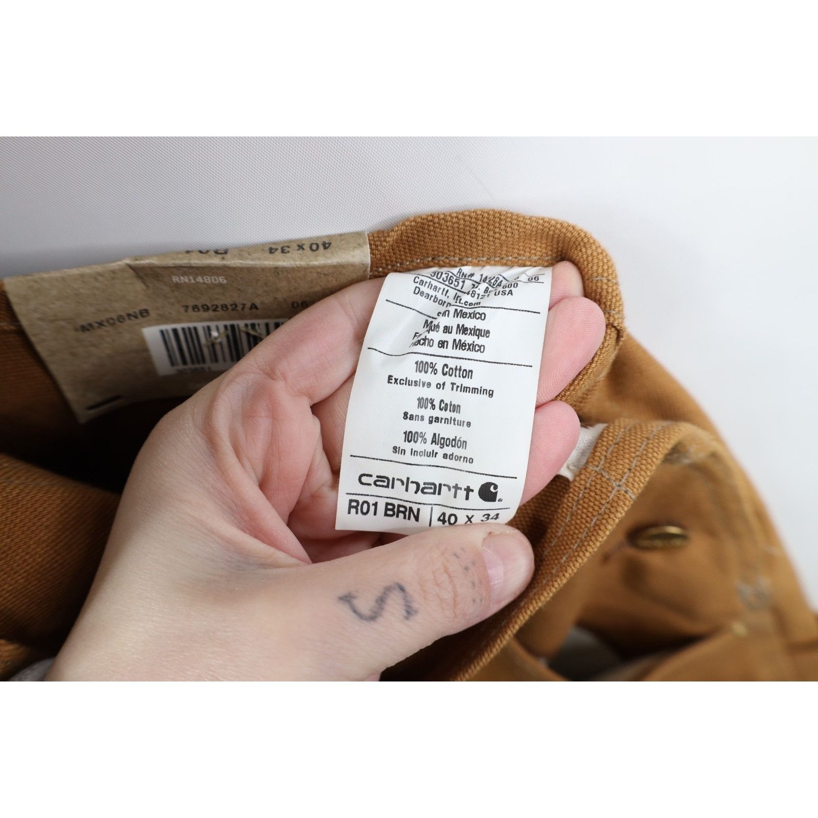 Carhartt Deadstock Vintage Y2K Carhartt Double Knee Duck Overalls Size US 40 / EU 56 - 12 Thumbnail