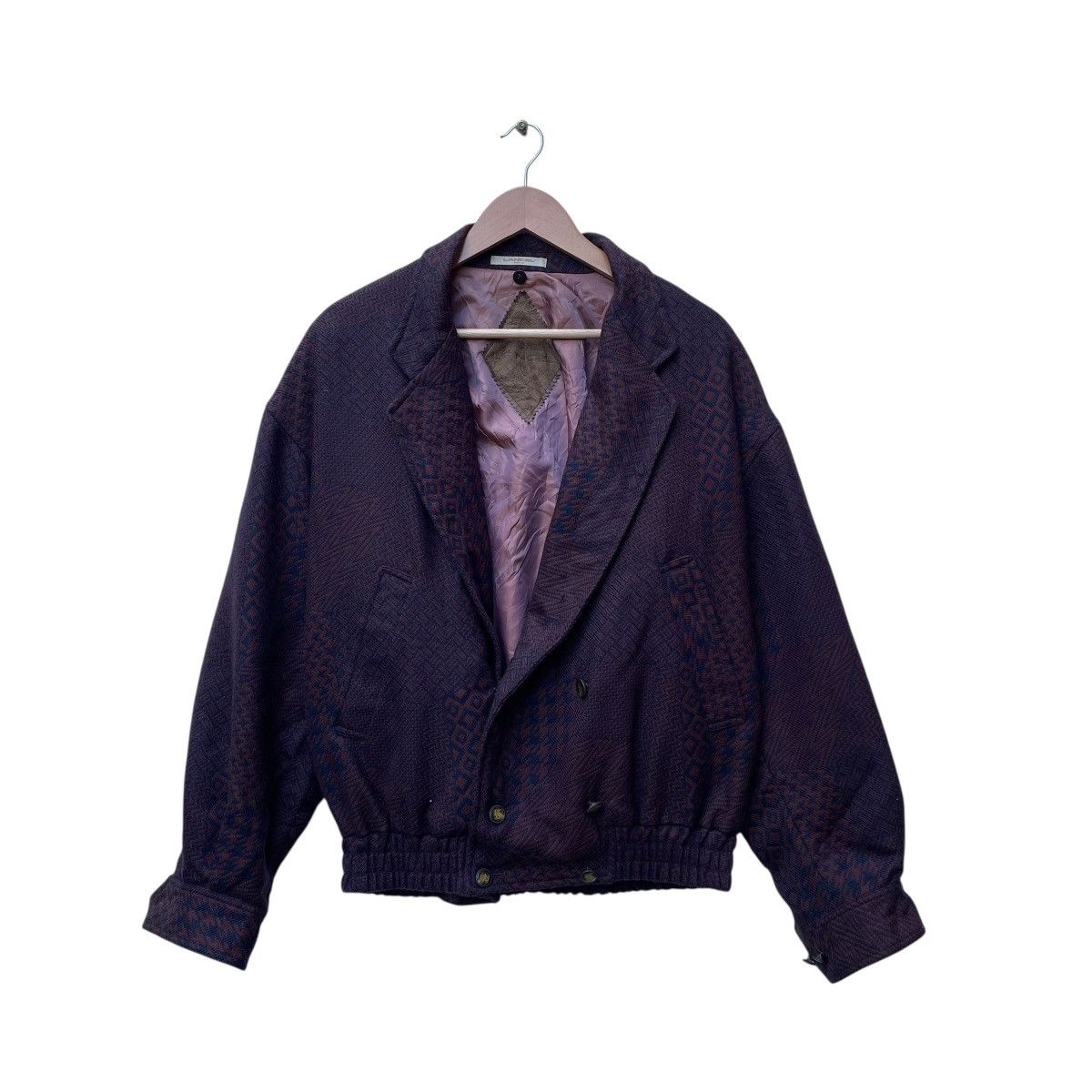 Homespun Knitwear 💥Vintage Lancel Paris Drape Jacket Size US M / EU 48-50 / 2 - 1 Thumbnail