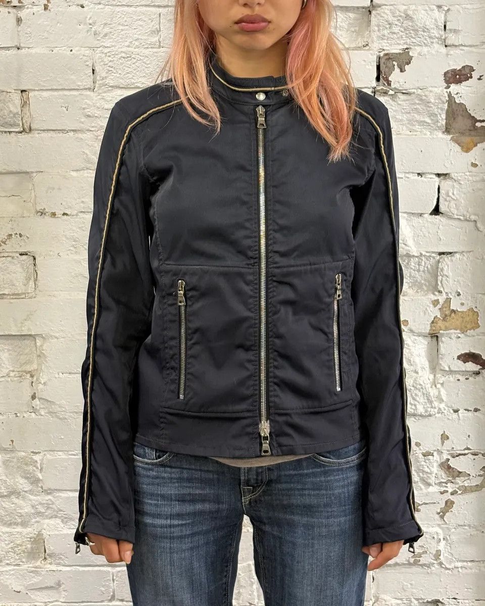 Prada SS2000 Prada Navy Nylon Zip Sport Light Jacket Size S / US 4 / IT 40 - 2 Thumbnail