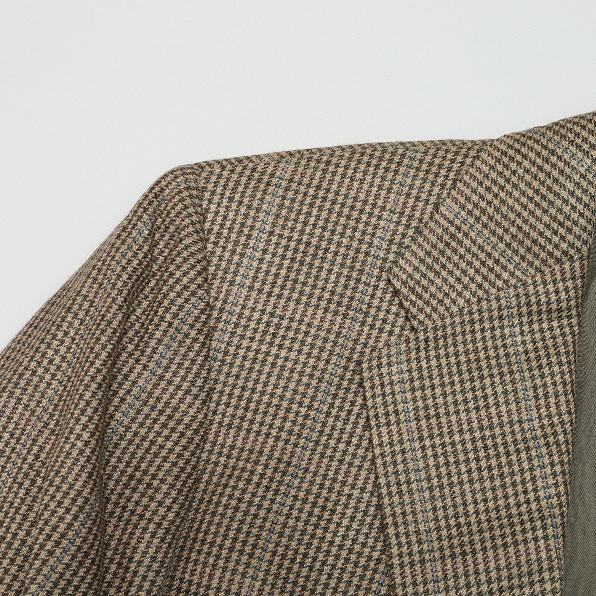 Polo Ralph Lauren Polo Ralph Lauren Vintage Houndstooth Blazer Silk Flax Wool Size 42R - 10 Thumbnail