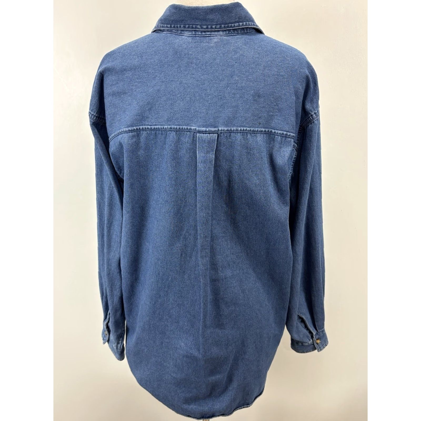 Vintage Vtg Victoria Jones Sport Denim Shirt Sz 18W Plus Embroidered Bird Houses READ Size XXL / US 16-18 / IT 52-54 - 3 Thumbnail