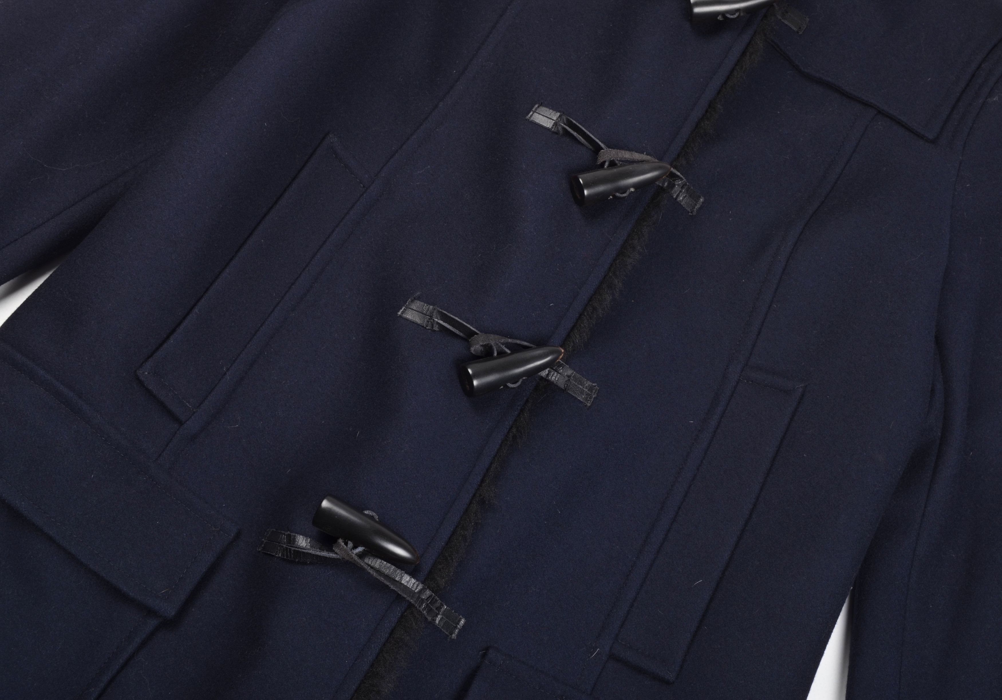 The Kooples The Kooples Navy Wool Cashmere Blend Duffle Coat Size XS / US 0-2 / IT 36-38 - 6 Thumbnail