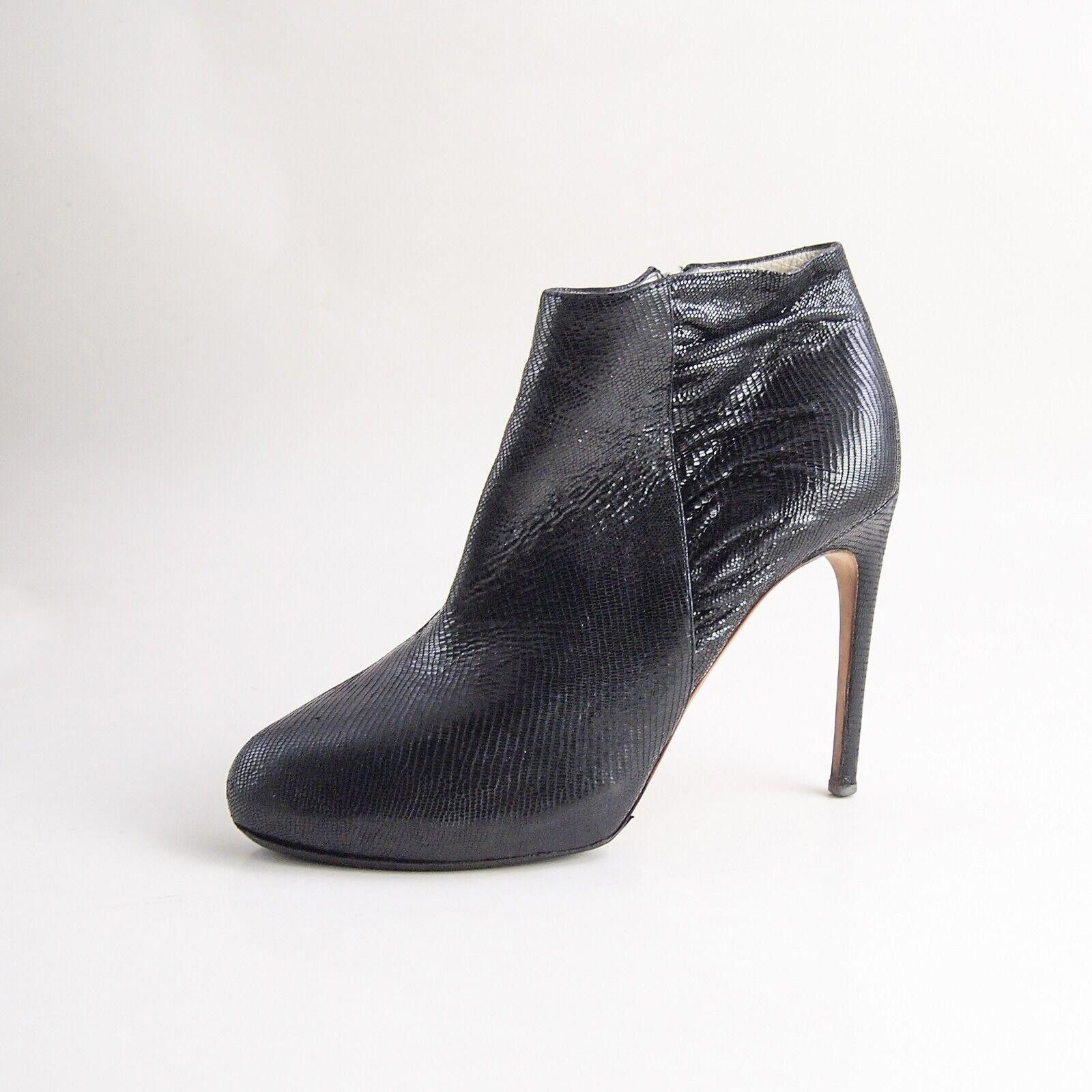 Rupert Sanderson Booties Heel Black Leather US 8 EU 38