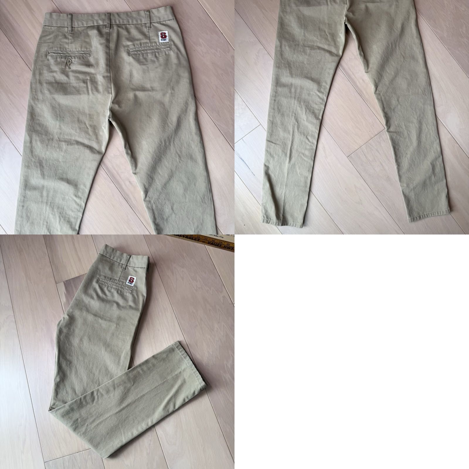 Vintage VINTAGE Stussy Chino Pants 30 Khaki Minimalist Streetwear Los Angeles Skater Pants mens Regular Straight Beige Cotton 5-Pocket Logo Garm Cord? Size US 30 / EU 46 - 8 Thumbnail