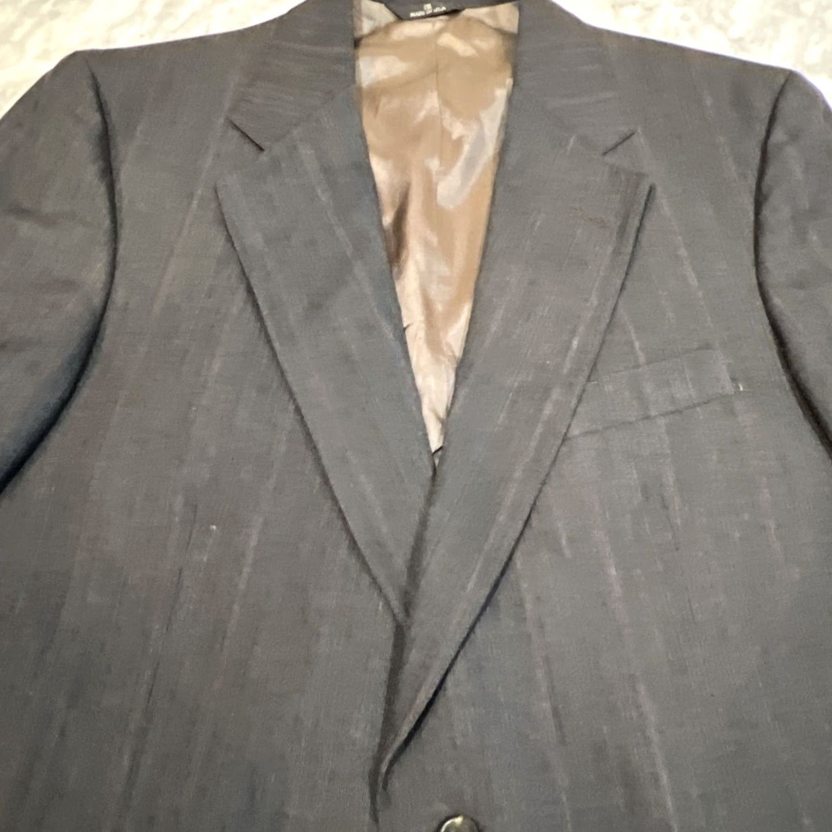 Ralph Lauren VINTAGE POLO UNIVERSITY CLUB by RALPH LAUREN Blazer Striped Men’s M Tapered Blazer Single-Breasted Notch Lapel Black USA Men Size US M / EU 48-50 / 2 - 3 Thumbnail