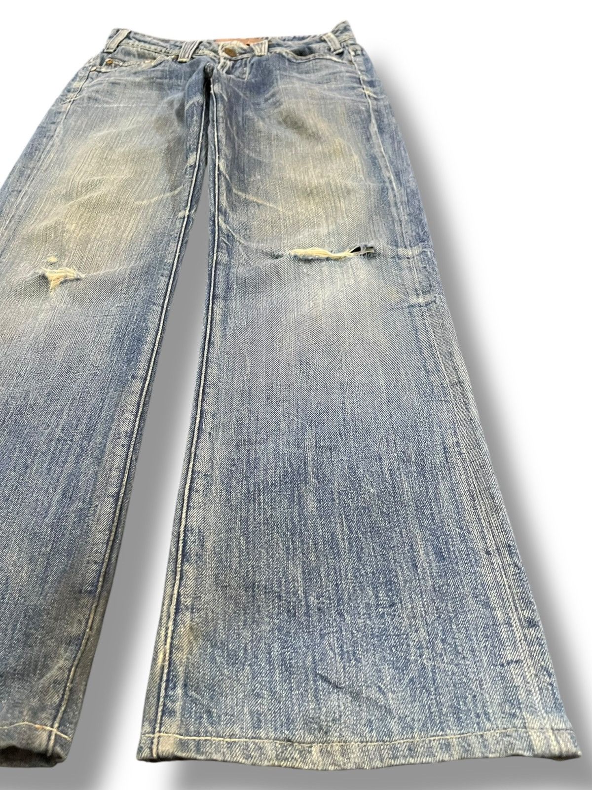 Kapital Vintage Yanuk Flare Ripped Distressed Denim Size US 29 - 3 Thumbnail