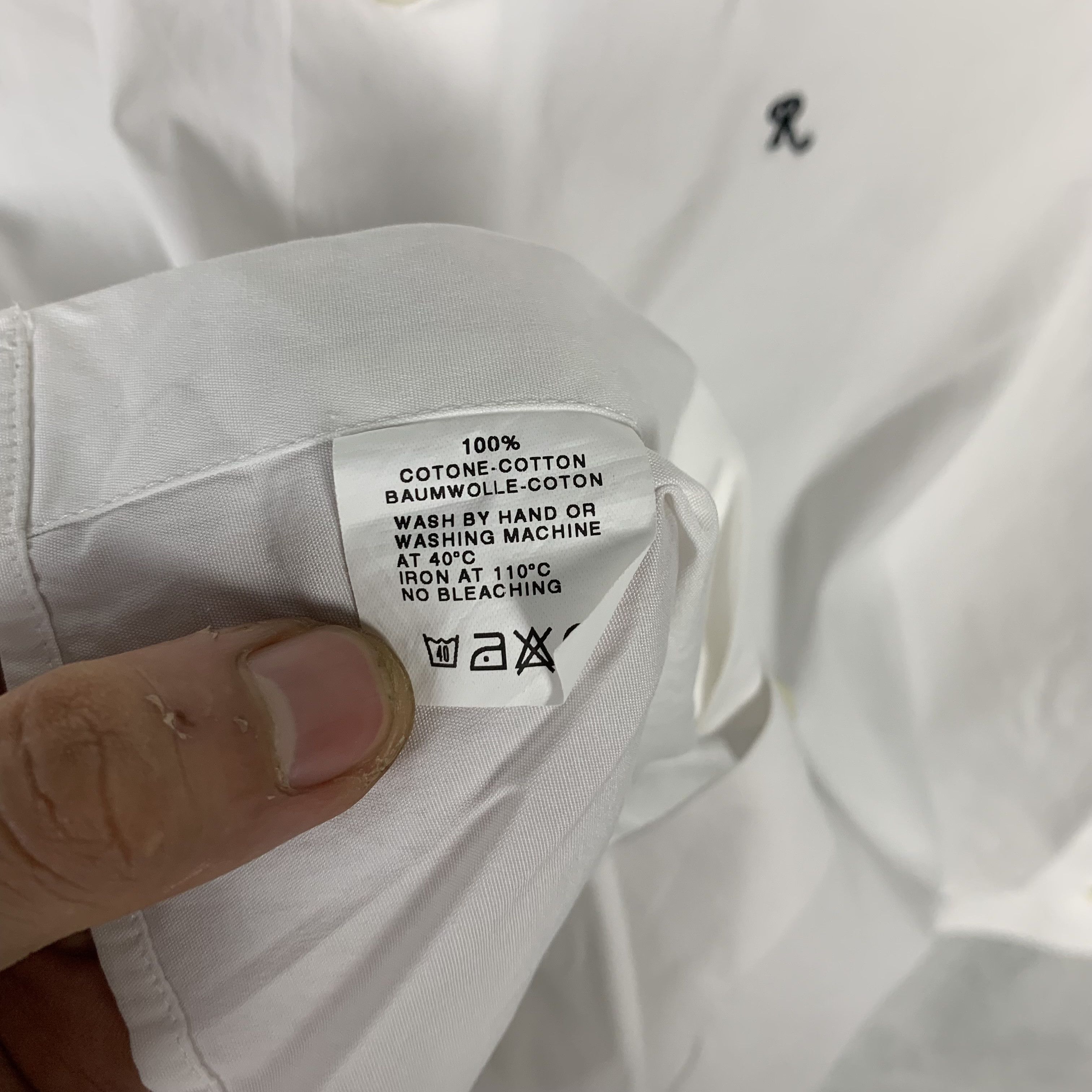 Raf Simons Raf Simons White Shirt Embroidery Logo Size US M / EU 48-50 / 2 - 7 Thumbnail