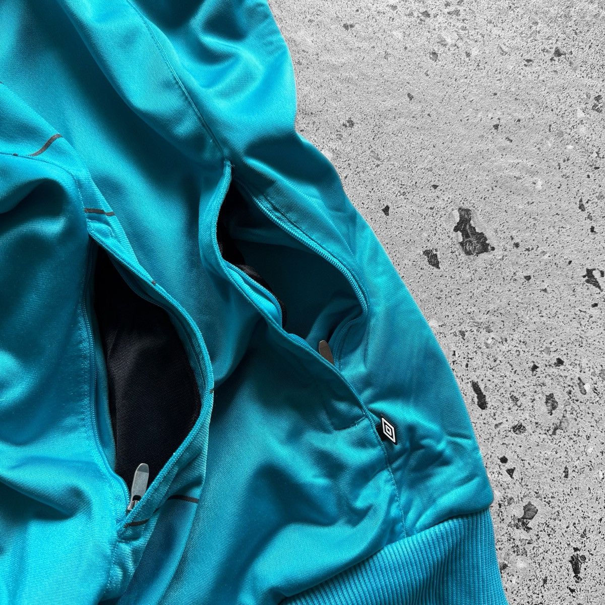 Umbro Umbro Mens Vintage Track Jacket Turquoise Black Full Zip Size US M / EU 48-50 / 2 - 3 Thumbnail
