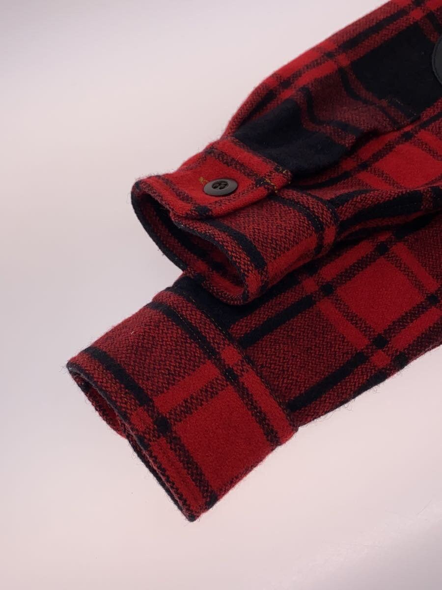 Comme des Garcons × Comme des Garcons Homme AW16 Leather Elbow Patch Wool Flannel Shirt Size US S / EU 44-46 / 1 - 5 Thumbnail