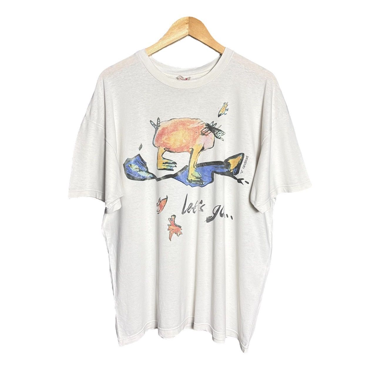 Vintage Vintage 90s Let’s Go To Randstad Graphic T-Shirt / Band Tee Size US XL / EU 56 / 4 - 1 Thumbnail