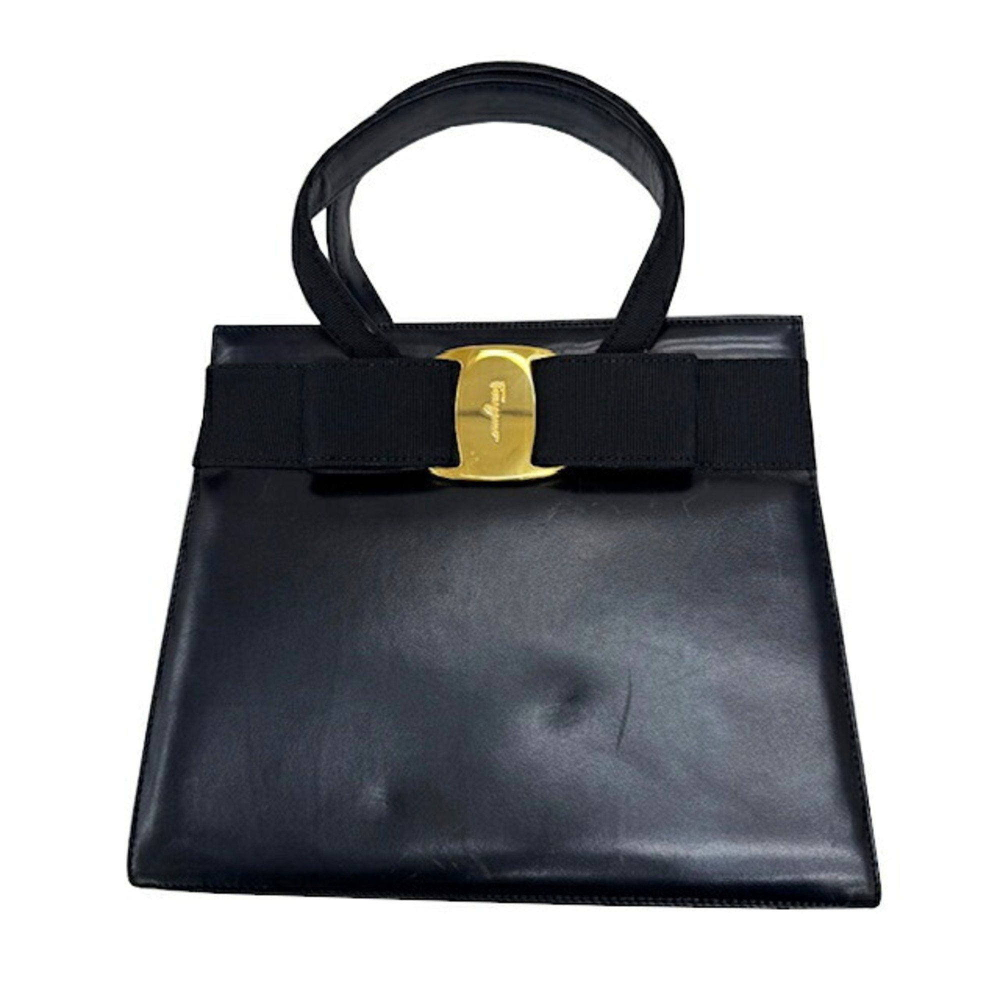 Salvatore Ferragamo Salvatore Ferragamo Vara Bow Handbag Black Leather Women's Size ONE SIZE - 1 Thumbnail