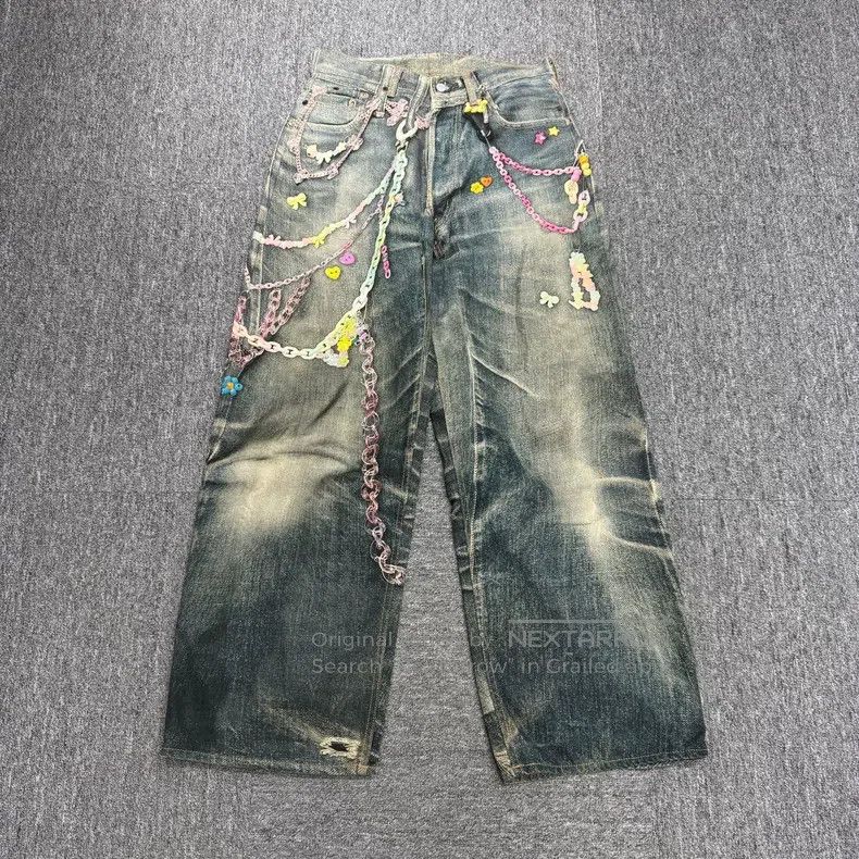 Acne Studios Acne Studios 3D Printed Candy Chain Pants Size US 30 / EU 46 - 1 Thumbnail