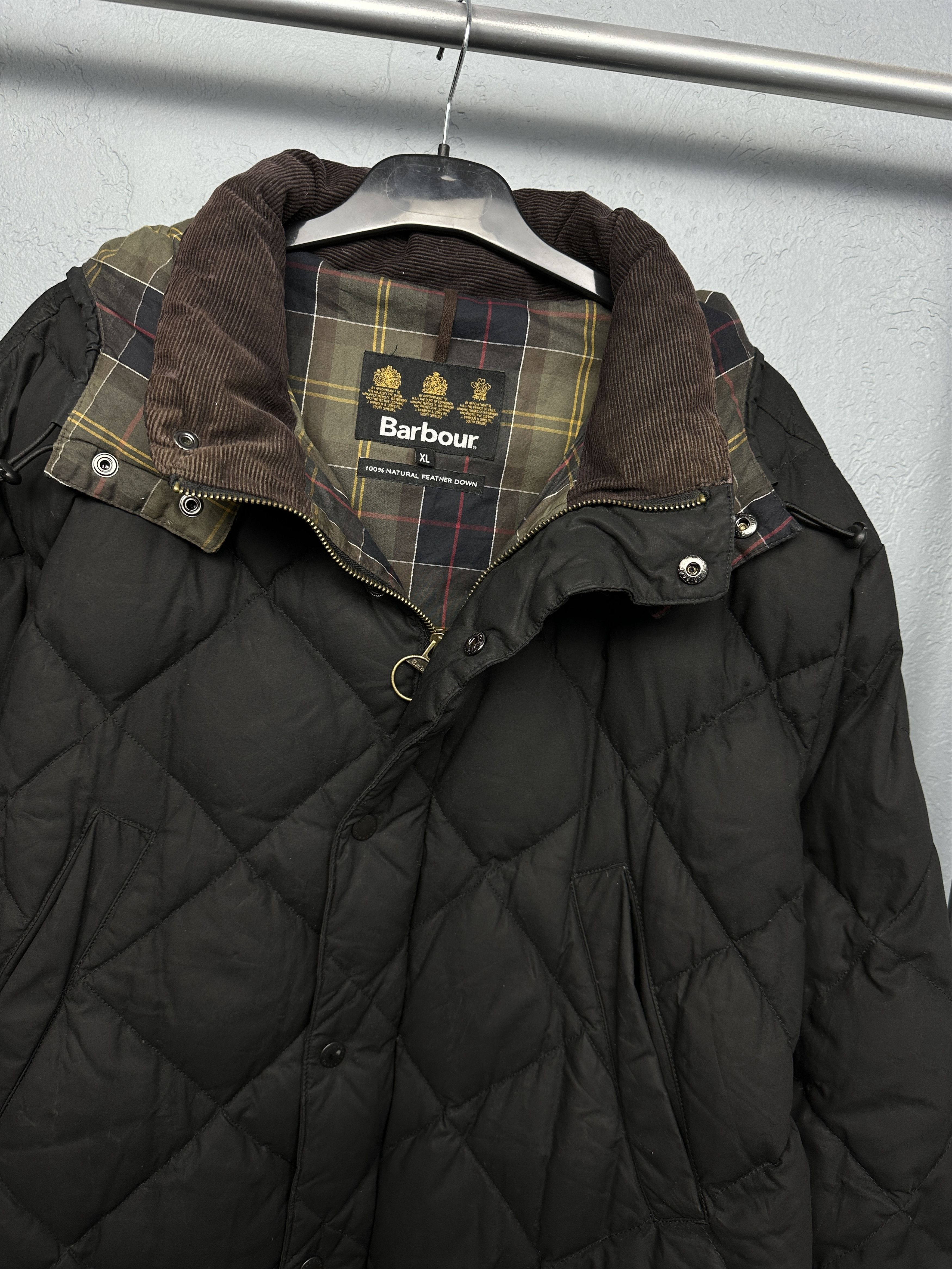 Barbour Barbour Mens Down Wax Puffer Waxed Jacket Size US XL / EU 56 / 4 - 2 Thumbnail
