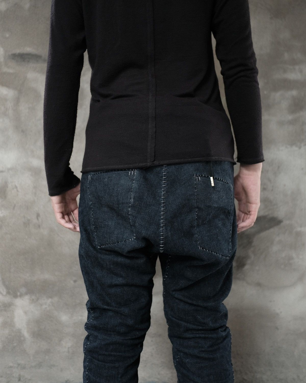 Boris Bidjan Saberi Boris Bidjan Saberi PH13 HS Handstitched Denim Pants Size US 34 / EU 50 - 12 Thumbnail