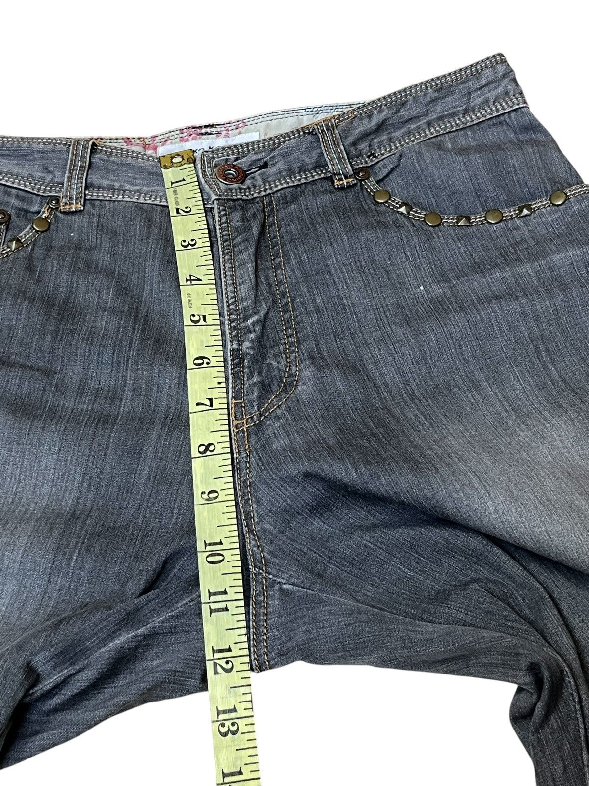 Hiroko Koshino Homme JAPANESE CULTURE “HIROKO KOSHINO” WITH STUDDED FLARED JEANS Size US 29 - 17 Thumbnail