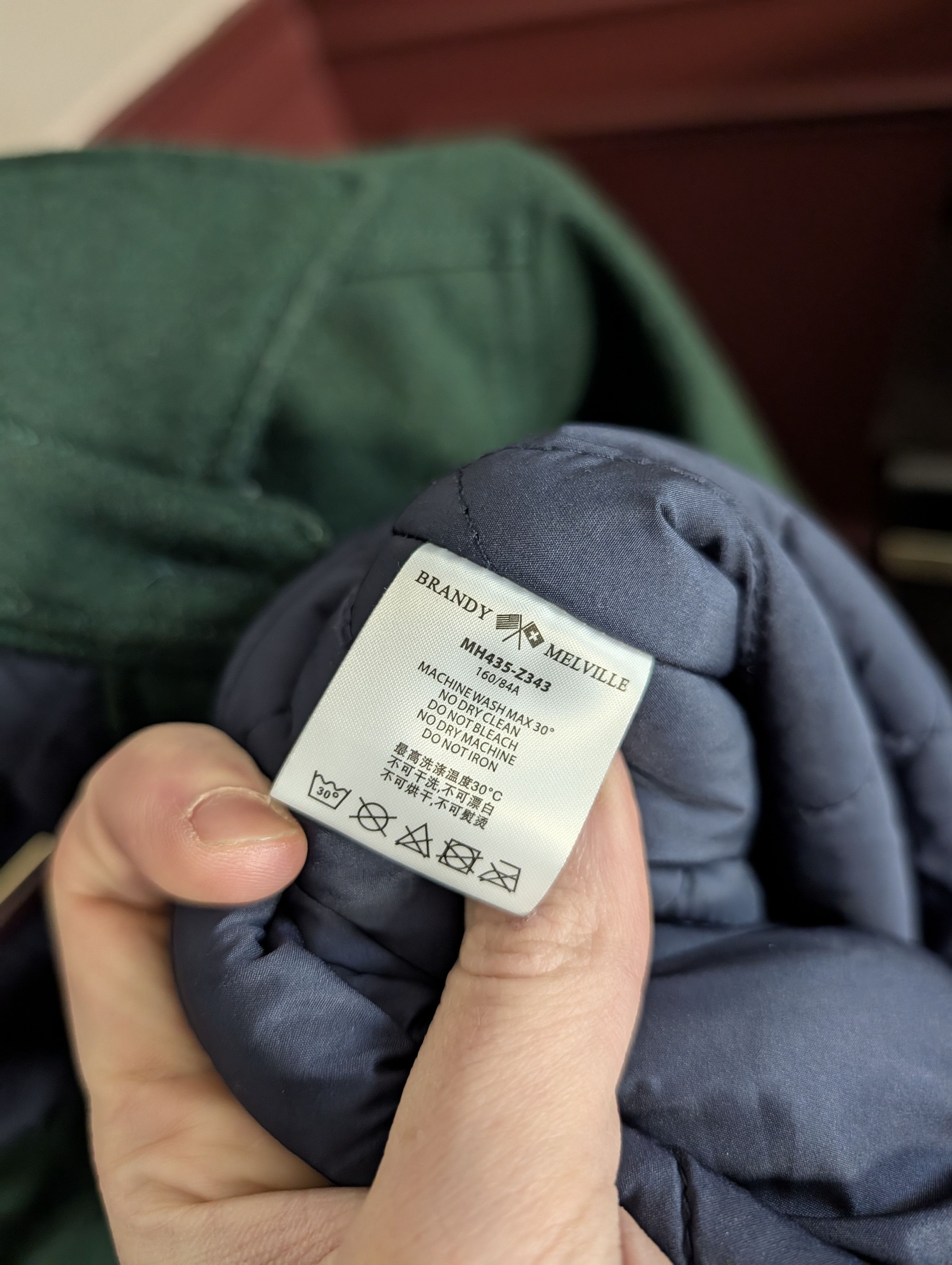 Brandy Melville Green wool quilted lining boyfriend fit short jacket Size ONE SIZE - 12 Thumbnail