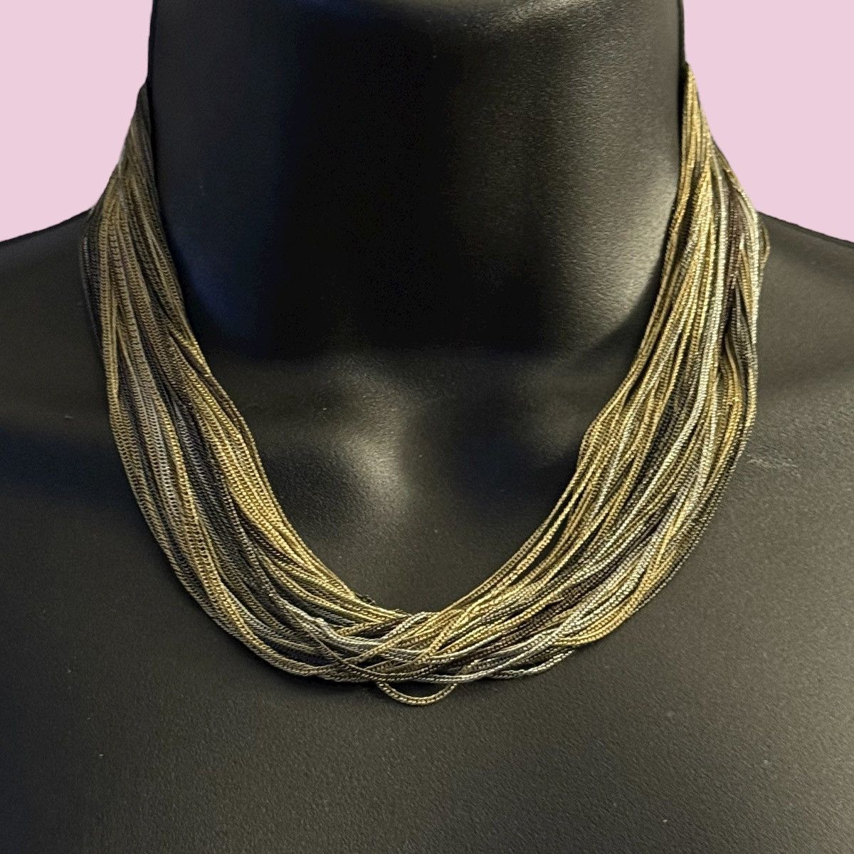Other Tricolor multi strand chain necklace Size ONE SIZE - 1 Thumbnail
