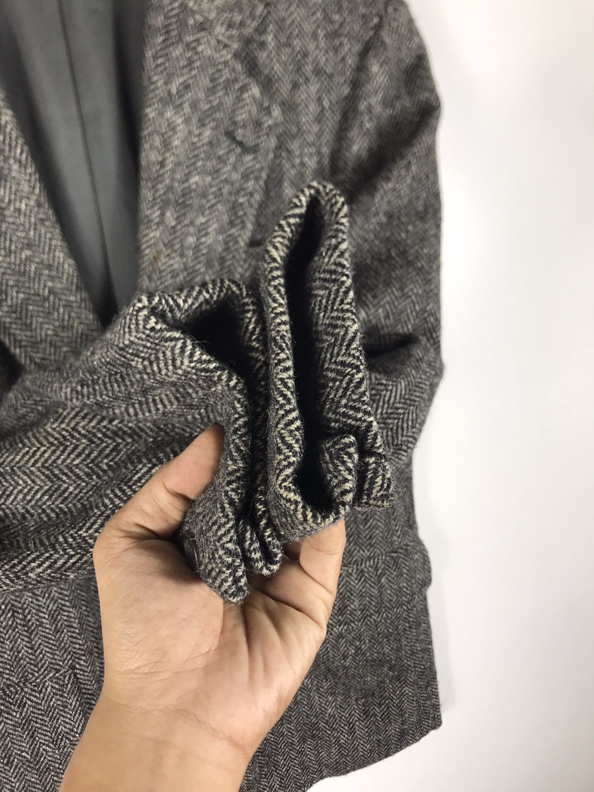 Harris Tweed ⚡️Vintage Harris Tweed Wool Herringbone Coat Size 42S - 7 Thumbnail